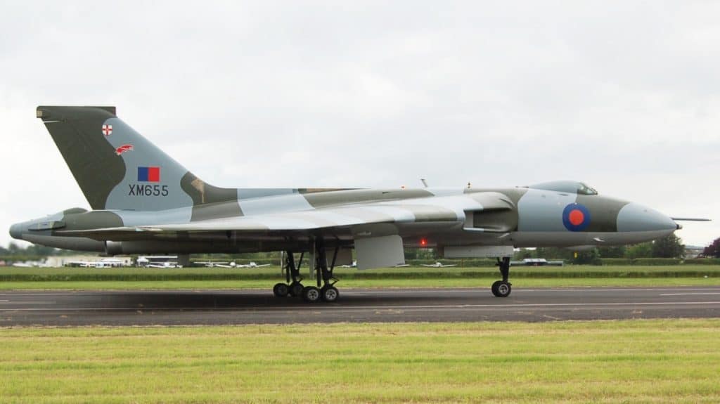 The historic Vulcan fell out of the runway during taxi
