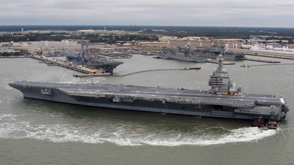 The newest American aircraft carrier has embarked on its first operational cruise
