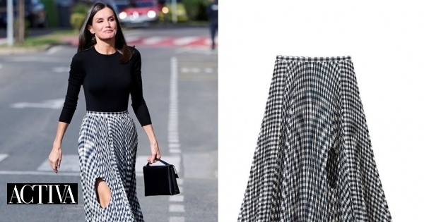 Letizia leaves everyone with their mouths open when wearing a skirt with an opening at the knee