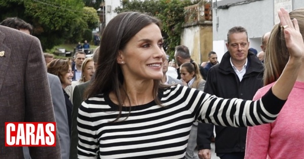 Letizia's relaxed look on the visit to Cadavedo