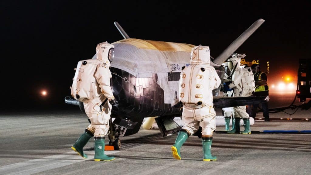 The X-37B has returned from orbit and the Chinese counterpart continues its flight